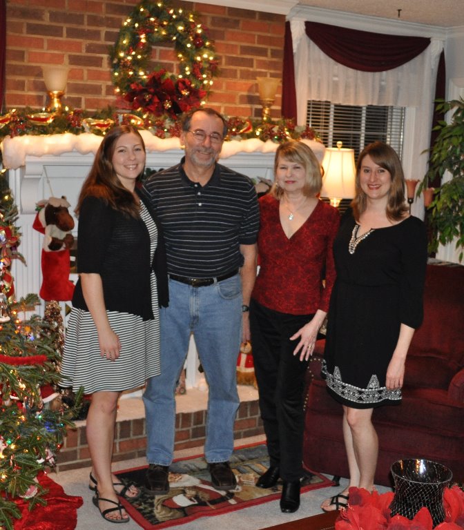 The Wesner Family - Christmas 2015.
Me with my husband, Tony, and daughters - Julie on the left, and Jennifer on the right. 