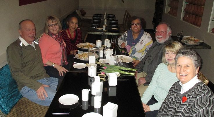 February 2015, lunch in Raleigh at ShabaShabu with Reid Homes, Emily Balance, Christine Harrison, Audrey Kates Bailey, Scott Hartness, Isla K. Hill Wesner & Nancy Jordan 